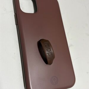 iPhone 11 Loopy Case Chocolate Brown Phone Cover with Loop(righty)